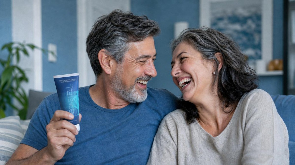 Pareja disfrutando MegaSteel, crema deportiva con efecto frío-calor